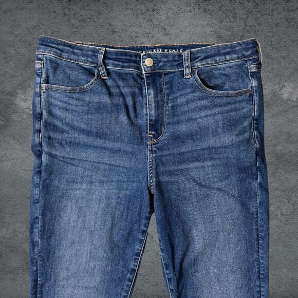 American Eagle High Rise Jegging Jeans Next Level Stretch Size 16 Regular - Picture 3 of 11